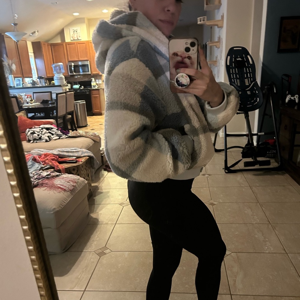 Blue bomber jacket